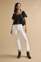 Vivian Square Neck Bow Back Blouse