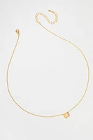 Suzy Rose Quartz Gold Chain Pendant Necklace