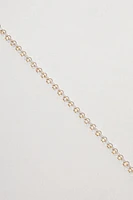 Sally Half Faceted Glass Gold Chain Necklace