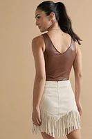 Janine Vegan Leather Bodysuit