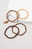 Cathy Beaded Glass Bracelet Set