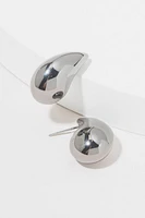 Ann Hematite Teardrop Stud Earrings