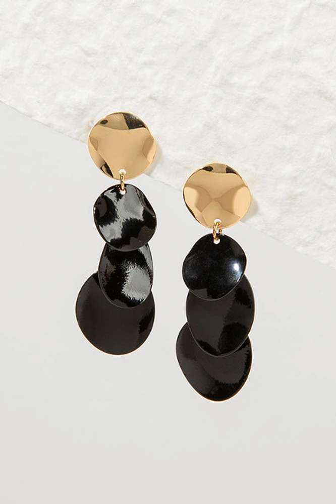 Jeannie Cascading Organic Circle Drop Earrings