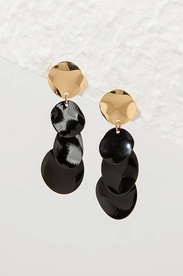 Jeannie Cascading Organic Circle Drop Earrings