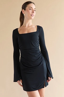 Karina Long Sleeve Square Neck Mini Dress