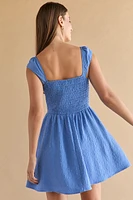 Kimberly Clip Dot Fit And Flare Mini Dress
