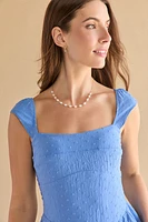 Kimberly Clip Dot Fit And Flare Mini Dress
