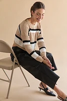 Janelle Crewneck Stich Cropped Pullover
