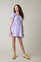 Hello Franki Puff Sleeve Peasant Dress for girls