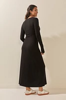 Jacquelyn Thumbhole Sleeve Maxi Dress