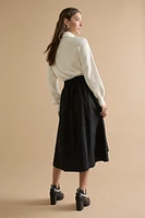 Belle Button Front Skirt