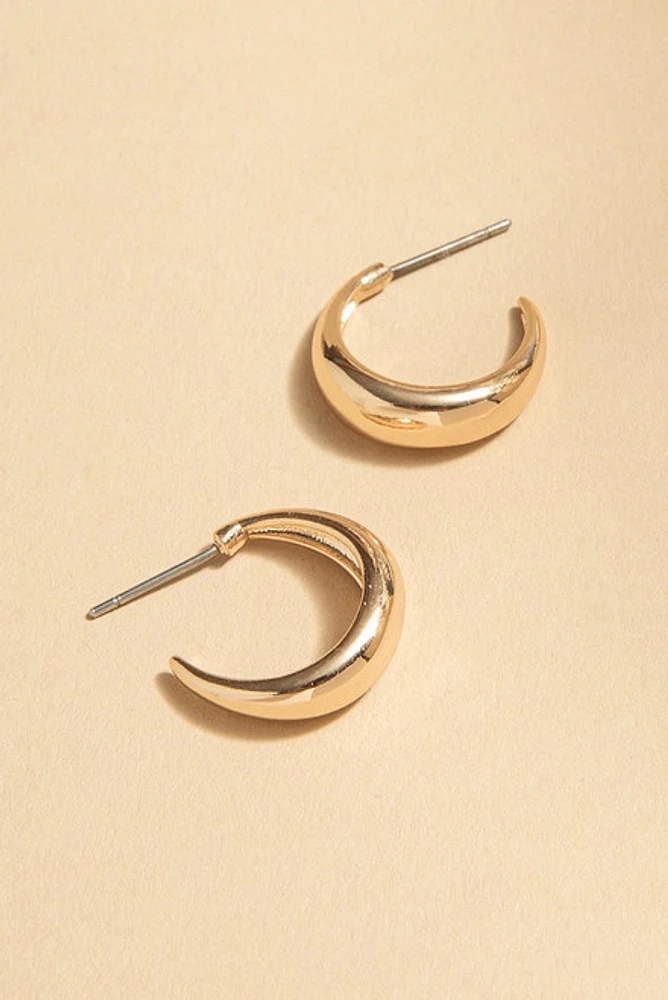 Kelley Thick Cool Huggie Earrings