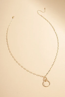 Adela Gold Chain Link Pendant Necklace