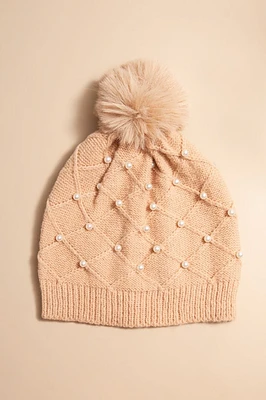 Brenda Pearl Embellished Beanie