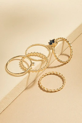 Kristine Mix Style Gold Ring Set