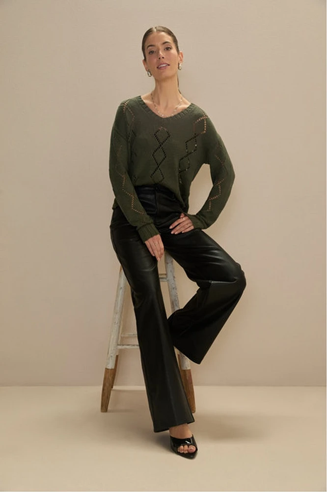 Fleur Vegan Leather Pants
