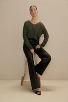 Fleur Vegan Leather Pants