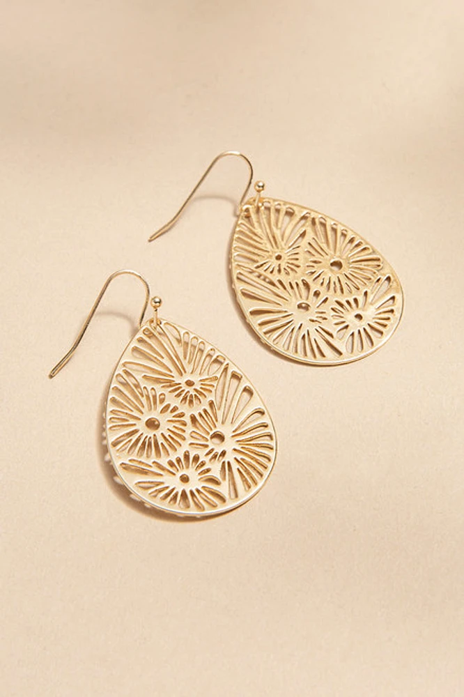 Hilda Laser Cut Flower Earrings