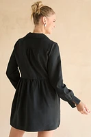 Marilyn Button Collared Swing Mini Dress