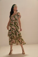Sierra Floral Multi Tiered Dress