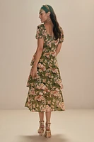 Sierra Floral Multi Tiered Dress