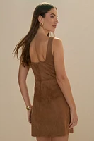 Joelle Suede Corset Dress