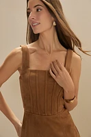 Joelle Suede Corset Dress