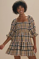 Alisya Plaid Swing Dress