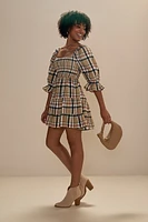 Alisya Plaid Swing Dress