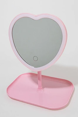 Jenna Heart Mirror With Led Light