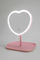 Jenna Heart Mirror With Led Light