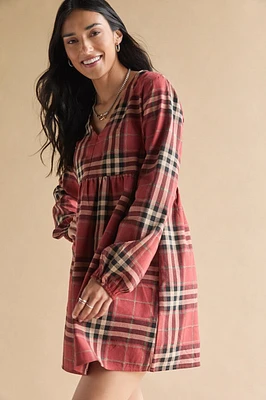 Roxanne Plaid A Line Dress