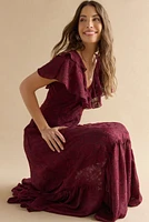 Kendal Ruffle Sleeve Maxi Dress