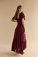 Kendal Ruffle Sleeve Maxi Dress
