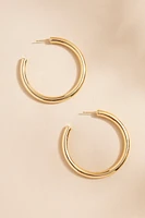 Jeannine Stainless Steel Tube Hoop Earrings