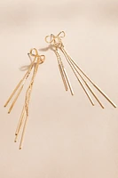 Rita Linear Thin Bow Earrings