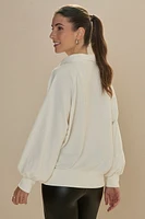 Madelyn Oversized Snap Button Sweatshirt