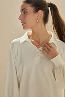 Madelyn Oversized Snap Button Sweatshirt
