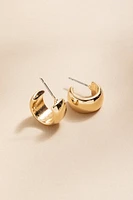 Janis Thick Gold Huggie Hoop Earrings