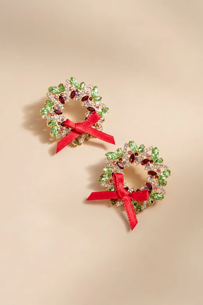 Lizette Crystal Wreath Earrings