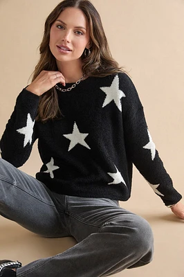 Carey Star Teddy Pullover Sweater