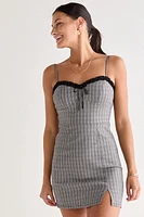Clara Strappy Plaid Mini Dress