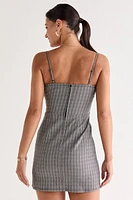 Clara Strappy Plaid Mini Dress