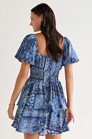 Sonya Bandana Patchwork Mini Dress