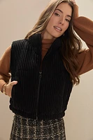 Deb Cord Puffer Vest