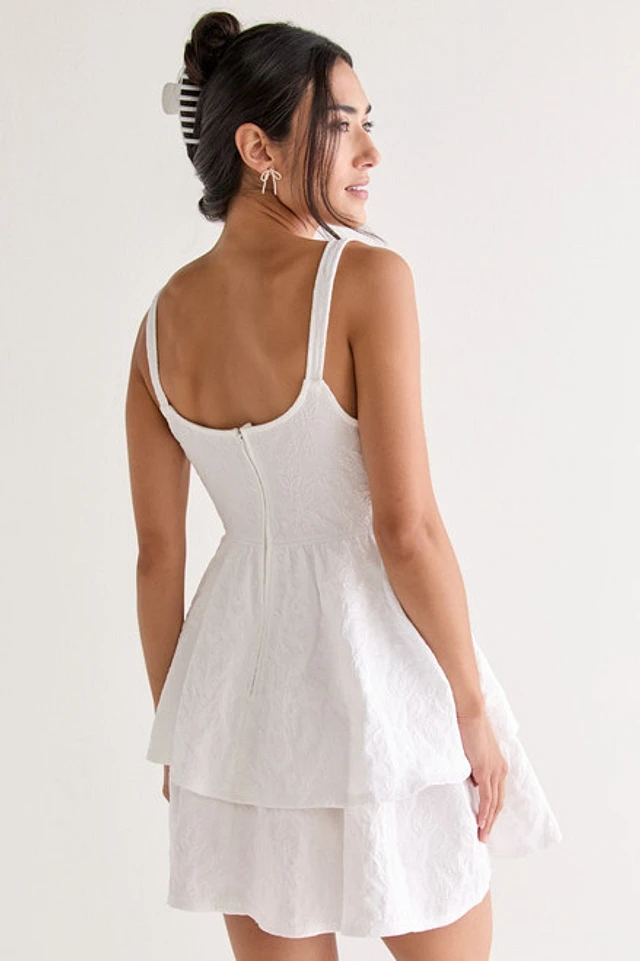 shawna corset fit and flare mini dress Shayna Corset Bodycon Mini Dress