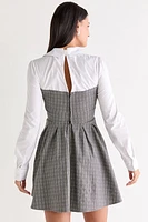 Jodi Twofer Plaid Mini Dress