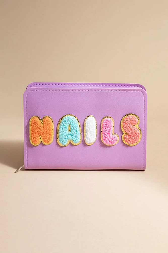 Nails Embroidered Fuzzy Manicure Kit