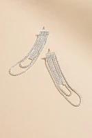 Gaby Liquid Cupchain Crystal Drop Earrings