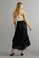 Susie Lace Tiered Midi Skirt